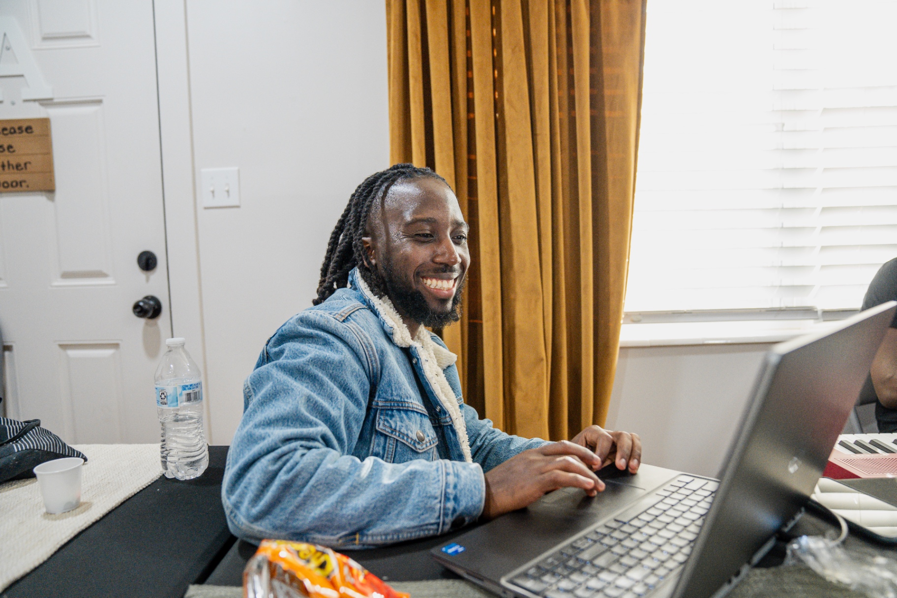 Writer working on a laptop
